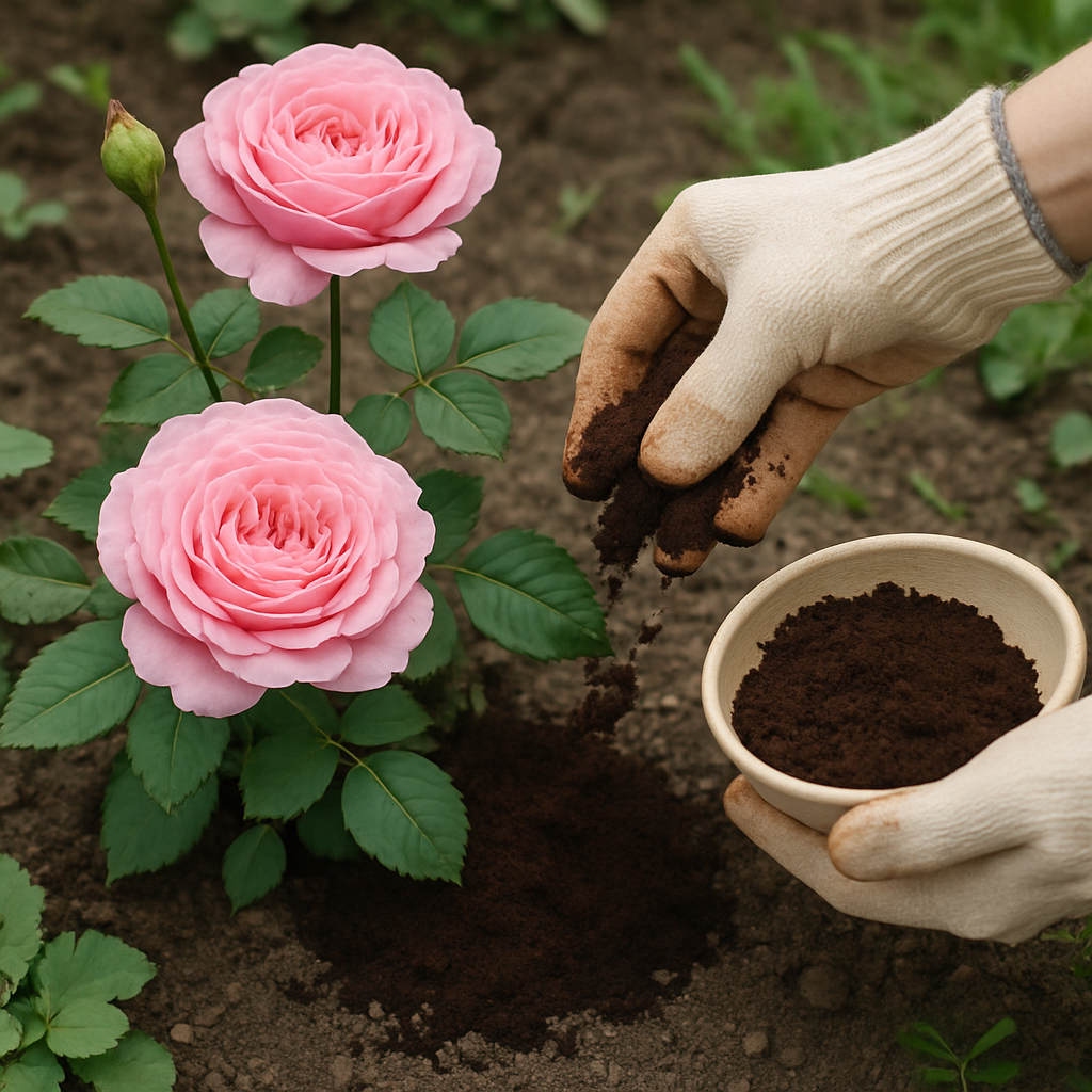Boost Rose Growth with Coffee Grounds